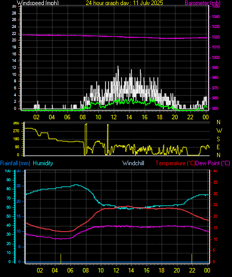 24 Hour Graph for Day 11