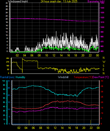 24 Hour Graph for Day 13