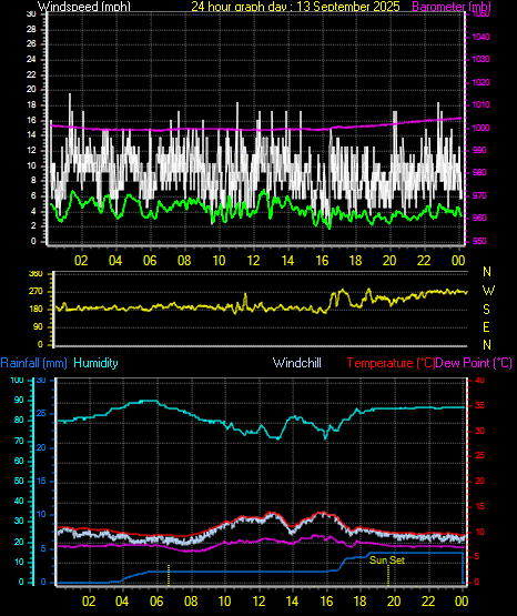 24 Hour Graph for Day 13