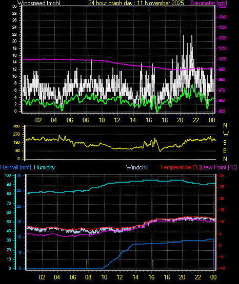 24 Hour Graph for Day 11