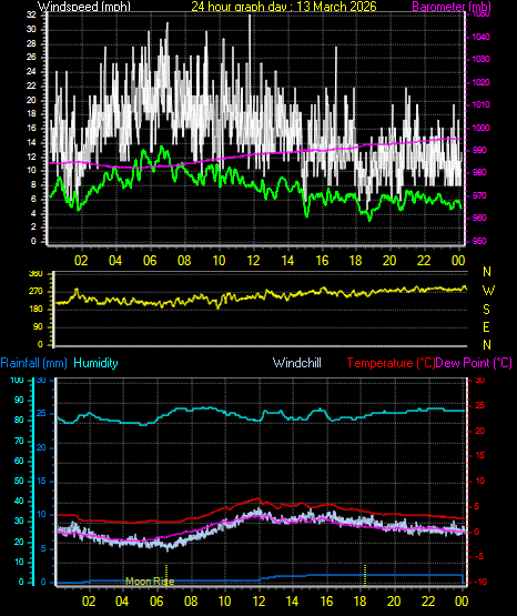 24 Hour Graph for Day 13