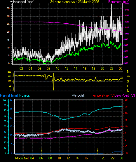 24 Hour Graph for Day 23