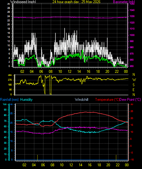 24 Hour Graph for Day 25