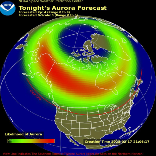 Auroral Viewline Forecast - Tonight