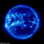 Click for time-lapse image of the sun