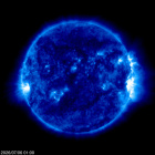 Click for time-lapse image of the sun