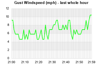 Windgust last whole hour